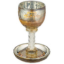 Crystal Kiddush Cup 16 cm with Stones
