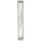 Transparent Plastic Mezuzah  - Silver SHIN with Rubber Cork - 15 cm