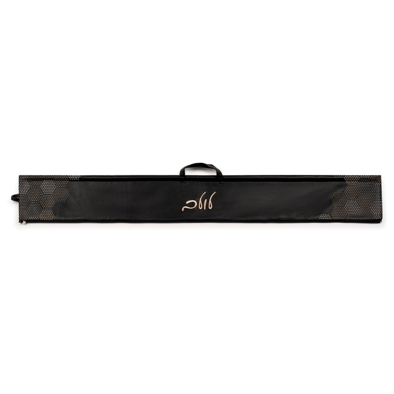 Hexagon Dot Border Leather Lulav Case - Gold & Silver