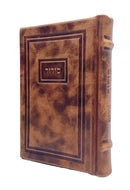 Antique Leather Siddur Yesod Hatefillah -  Ashkenaz - Modern Design - Light Brown