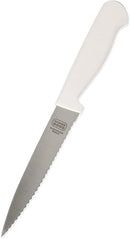 The Kosher Cook - 6” Knife - Pointed tip/serrated edge - White
