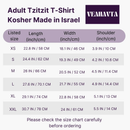 Adult T-shirt Tzitzit - Kosher - V-Neck