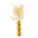 Faux Pampas Gold Vase