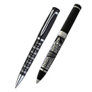 Elegant Black Pen - Inscribed with Silver "7 Blessings" - 13.5 cm - English