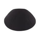 IKIPPAH 4 PART BLACK TERYLENE YARMULKE  19cm