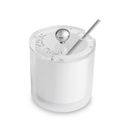 Lucite Honey Dish - 9.5 cm - Silver - UK59834