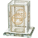 Crystal Tzedakah Box - With Plaque - 12*9 cm