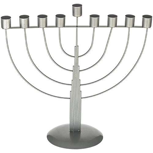 Metal "String" Menorah 33 CM - Semi Round