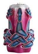 Havdala Candle - Hand Carved 8" - Ner Mitzvah