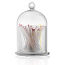 Glass Cloche Match Holder - Gray & Gold
