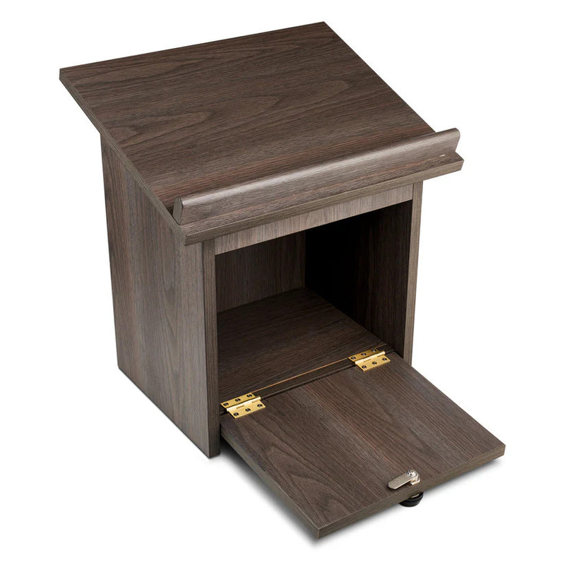 Table top Wood Shtender With Combination Lock-Taupe