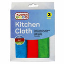 MicroFiber Kitchen Cloth - 12" x 12"  - 3PK - Multi  Color