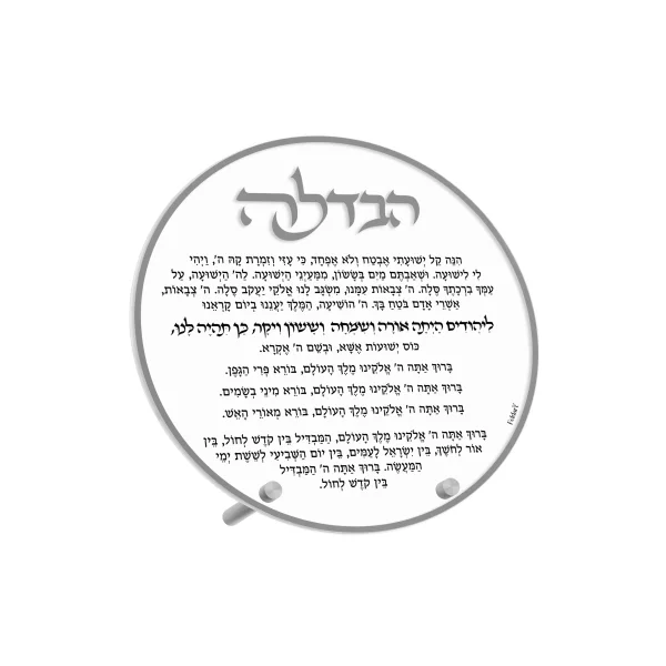 Havdalah Card Round Classic - Silver