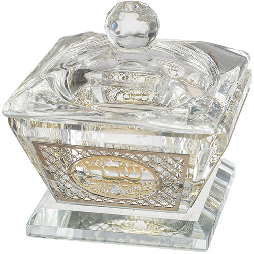 Crystal Salt Holder 6x4 cm with Laser Cut Plaque - UK42159