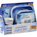 Chanukah Party Set - Paper Goods and Tablecloth - Blue - 8 Settings