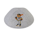 IKIPPAH BASEBALL DOV BEAR - GRAY JERSEY YARMULKE 3