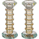 Pair of Crystal Elegant Candlesticks 15.5 cm - UK41401