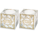 Crystal Candlesticks 5 cm with Metal Plaques - UK82153