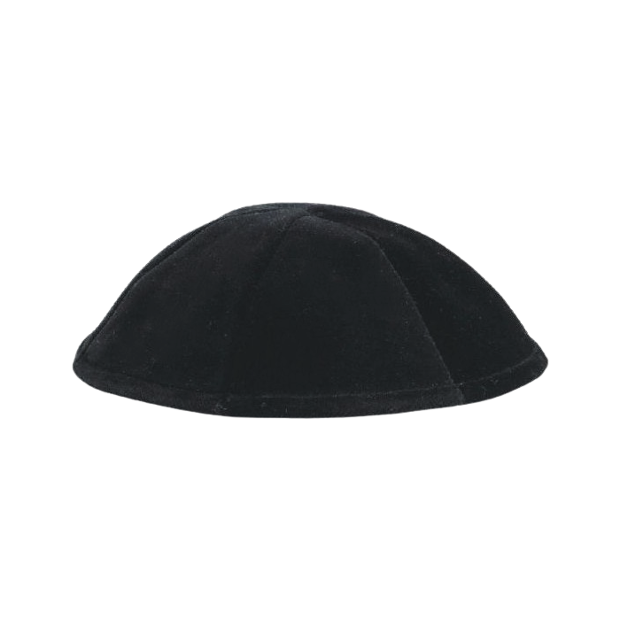 Keter Black Velvet Kippa - Rimless -6 Part