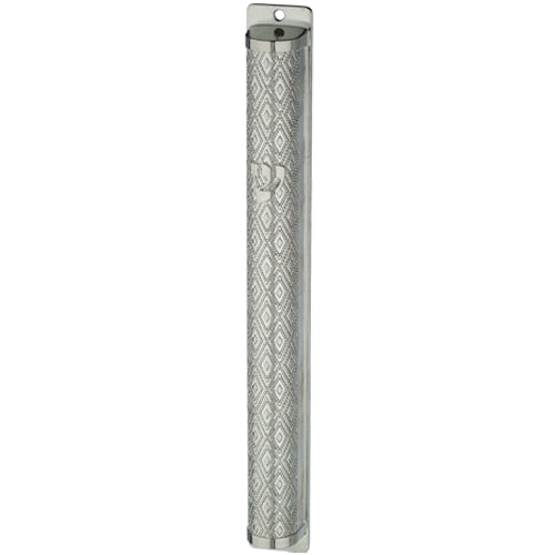 Metal Mezuzah with Ornaments - 20 cm