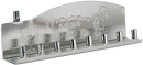 Candle Menorah - Tin Strip - Silver