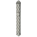 Metal Mezuzah 15 cm with Ornaments - UK24055