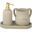 Polyresin Set of Washing Cup & Soap Dispenser & Tray - UK81163