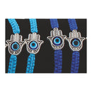 Black Shambala Bracelet - Eyes With Hamsa - Variety of Colors