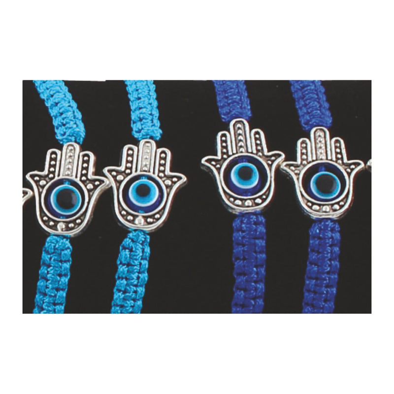 Black Shambala Bracelet - Eyes With Hamsa - Variety of Colors
