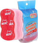 Easy Grip Kitchen Sponge - Red/Meat