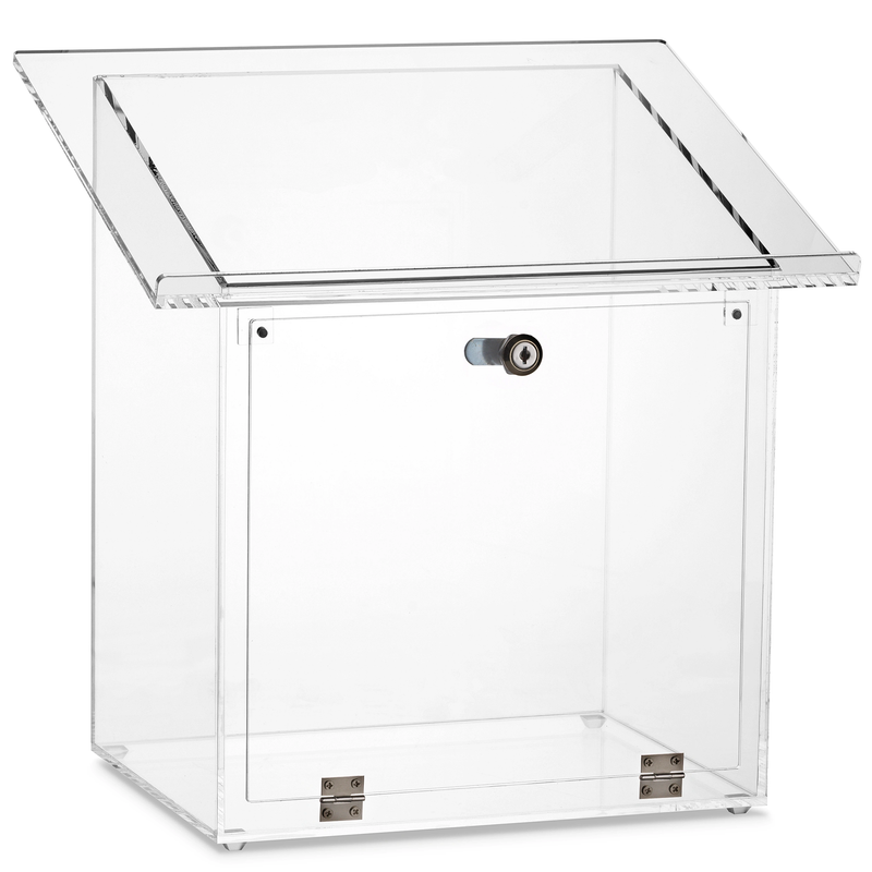 Acrylic Table Top Shtender With Door & Lock