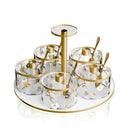 Ornate Garden Swivel Dip Dish (5 Dishes)