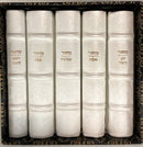 מחזור עבודת השם Leather Jerusalem Gold Plate 5"x7" Machzor Slipcased Set - White
