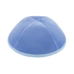 IKIPPAH STEEL BLUE VELVET YARMULKE 2