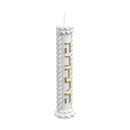Braided Pillar Havdalah Candle - White