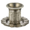 Nickel Kiddush Cup 8.5 cm with Saucer Filigreen with Checkered Design contain 120ml / 3.4oz