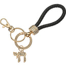 Metal Chai Key Holder with Stone Inlay