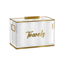 Classic Towel Box With Letters - Gold