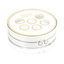 Pesach - Seder Plate - 3 Tier - Herringbone - Gold