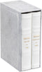 Machzor Rosh Hashanah/Yom Kippur -  Hebrew English - 2 Volume - Mid Size - Sefard - Faux Leather - White