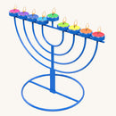 Tealight Wire Menorah - Blue
