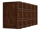 Interlinear Machzorim - Ashkenaz -  5 Volume Set - Full-Size - Royal Brown Signature Leather