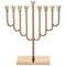 Metal Menorah -  with Golden Crystal Cups - 36 cm