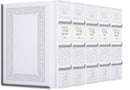 Interlinear Machzor - 5 Vol. Set - Pocket Size - Ashkenaz - Yerushalayim Hand-Tooled White leather