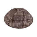 IKIPPAH BROWN & CAMEL HOUNDSTOOTH PLAID YARMULKE 3