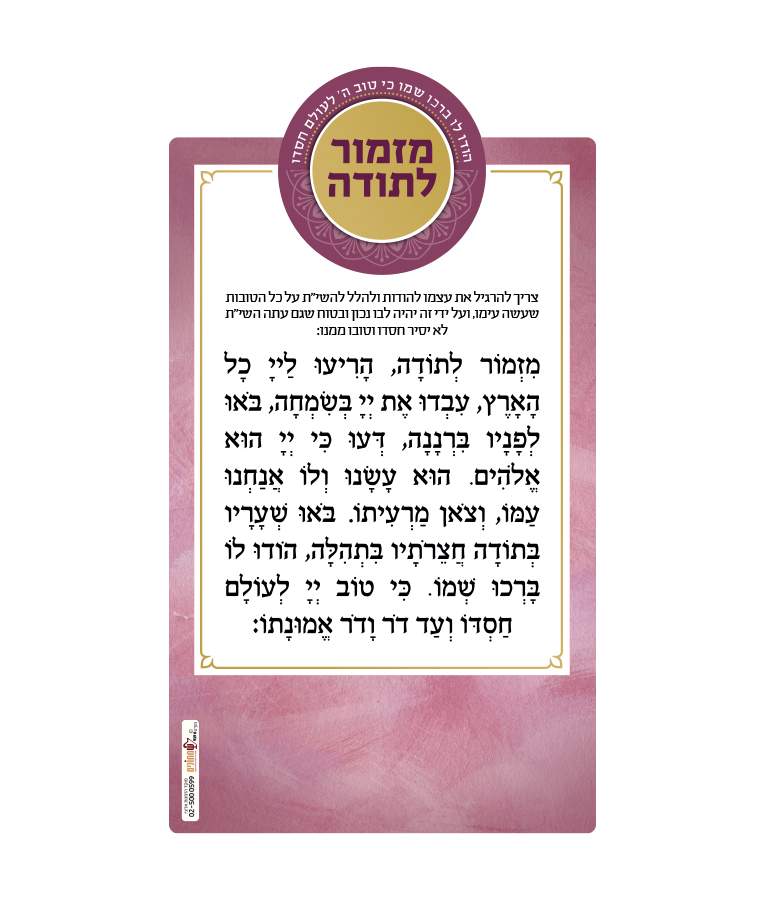 Mizmor Letoda Magnet - light pink