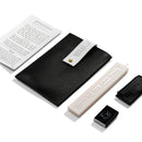 Leather Havdalah Pouch - Black and White