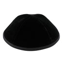 Black Velvet Kippah Size 4- 4 Parts with Rim