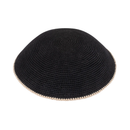 IKIPPAH KNIT WITH TAN RIM YARMULKE 18 CM