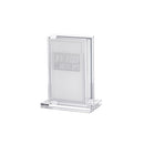 Lucite Matches Holder - White with Silver Line Border [UK82367]